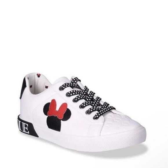 Disney Minnie Mouse Women's 'Ground Up' Low-Top Sneakers White Size 8 NWT - Picture 1 of 5